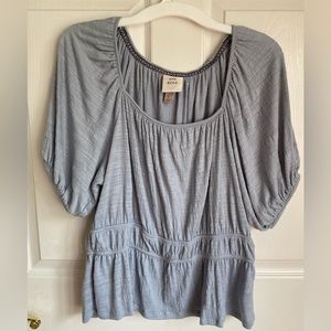 Dusty blue colored blouse - size large - gently worn
